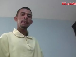 Two fantastic latino chaps with huge uncut cocks suc